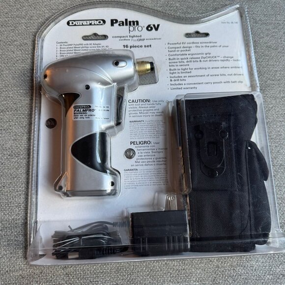 DuraPRO Palm Pro 6V Compact Lighted Cordless Screwdriver Drill 16 Piece - Picture 3 of 10
